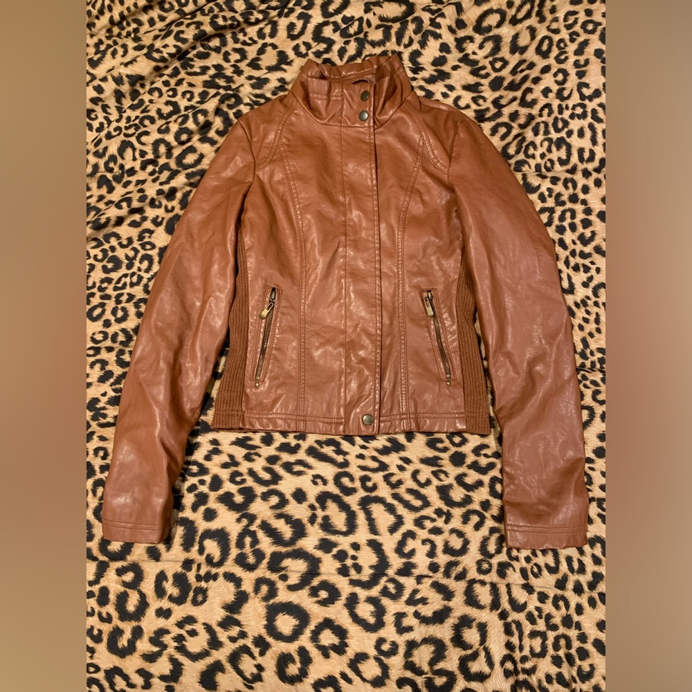 Laura Lane Faux Leather Jacket